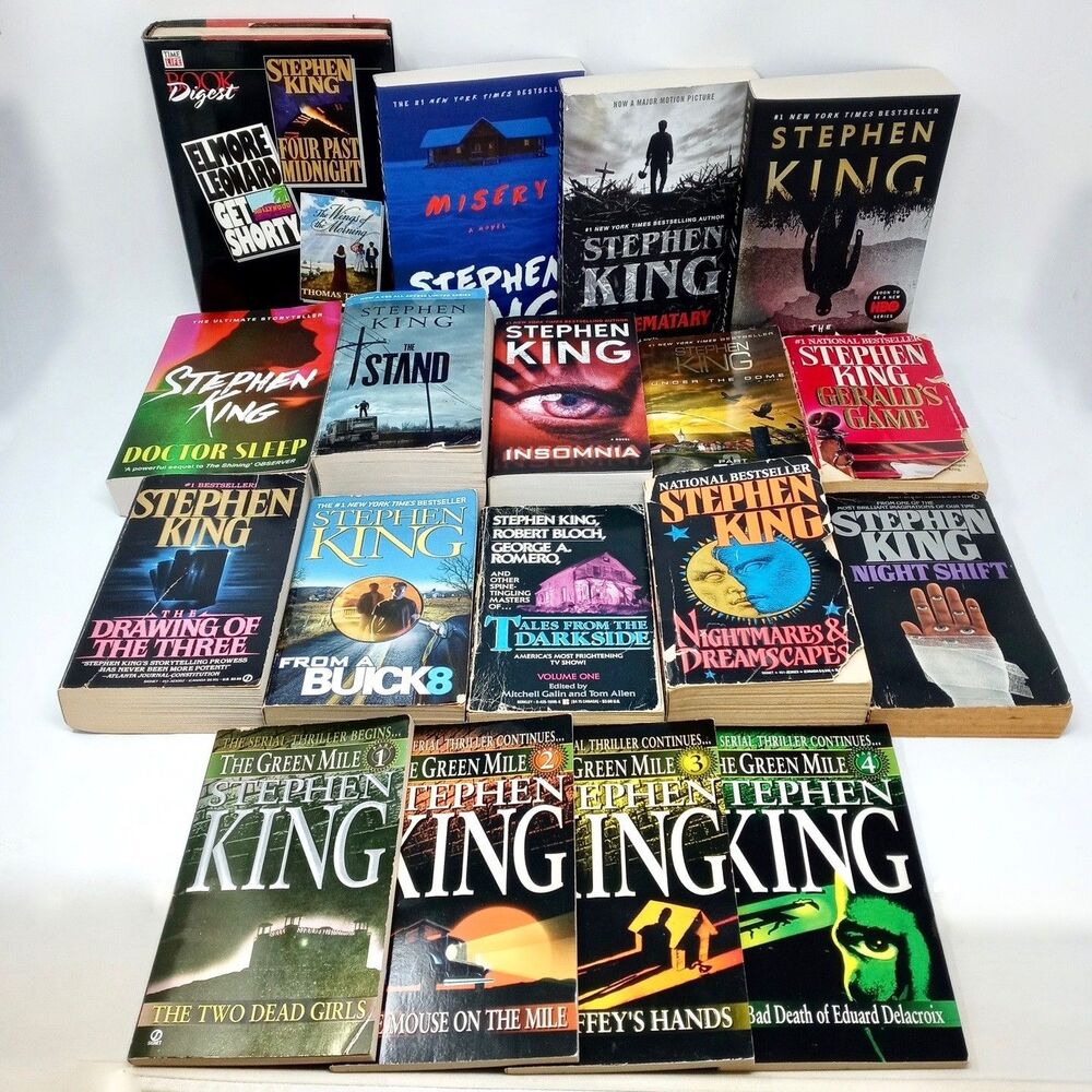 LOT of Stephen King Books Misery The Stand Doctor Sleep Pet Sematary Night Shift